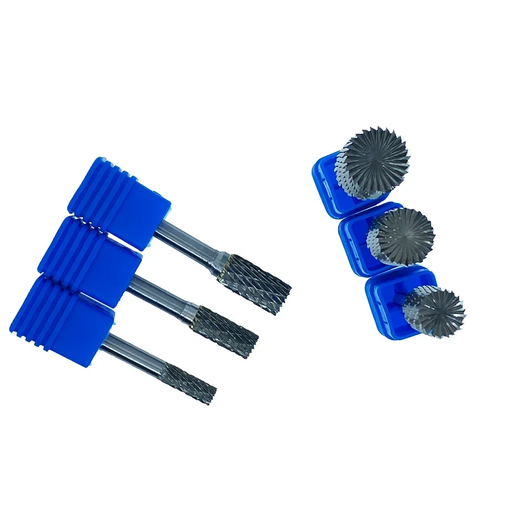 AEX Type Head Rotary File Tungsten Carbide Alloy Drill Milling Cutter Carving Bit Point Burr Die Grinder Abrasive Tool for Metal rotary file rotary burr