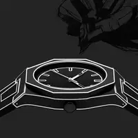 Modern 3D Sketch Art Fashion Leisure Quartz Movement Watch Creative Design Lightweight Waterproof Watch 2