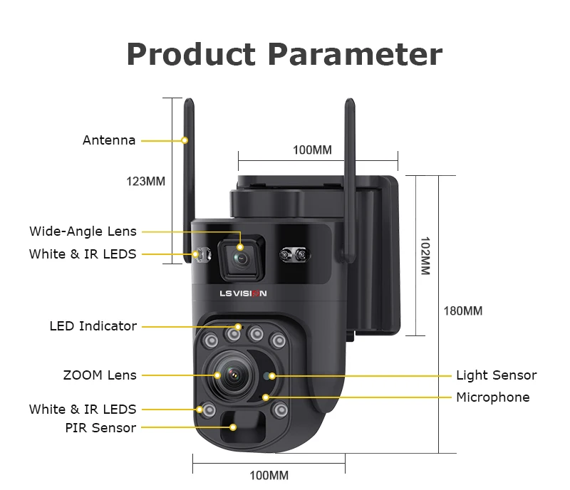 6K 12MP 4G SIM Solar Security Camera 60X ZOOM Dual Lens 360° View Outdoor WiFi I
