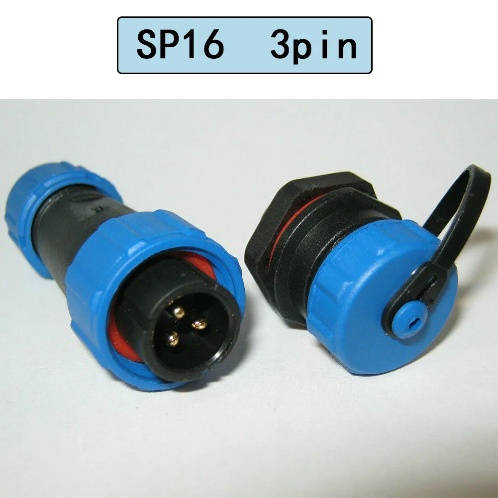 SP16 Waterproof Circular Socket Connector IP68 Rated with 2 to 9 Pins Essential for Low Frequency Applications