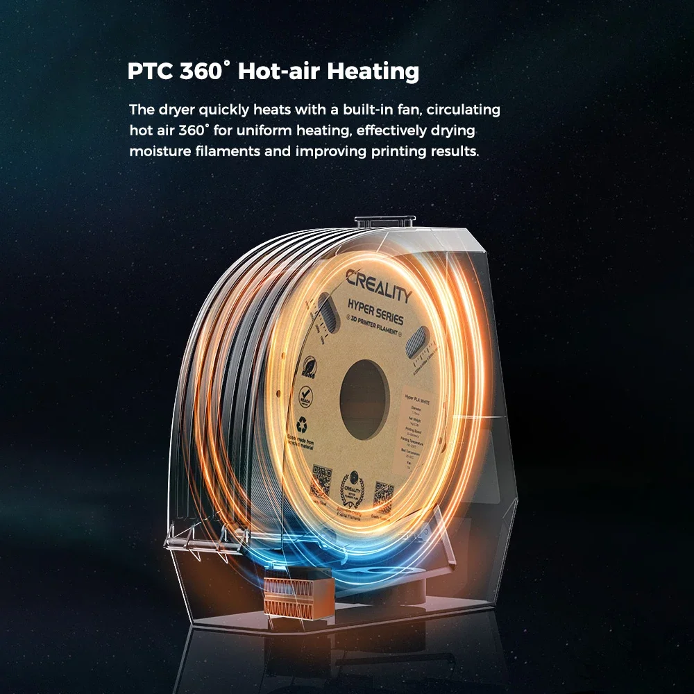 Creality 3D Space Pi 필라멘트 건조기 박스 플러스 업그레이드된 필라멘트 보관 탈수기 조절 가능한 온도 45 ℃ -70 ℃   가열 0-48시간