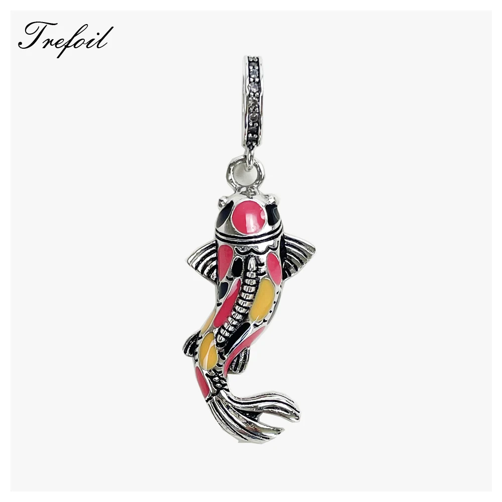 Sterling Silver Pendant Koi Lucky Charm Koi Fish Jewelry