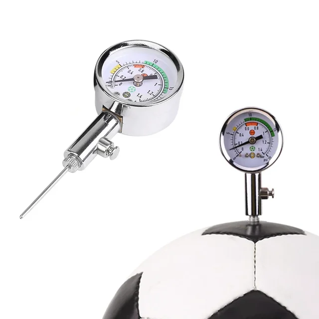 Soccer Ball Pressure Gauge Air Watch Or 3PCS Needle Football Volleyball Barometers Portable Air Release Valve Inflatable Tools 4
