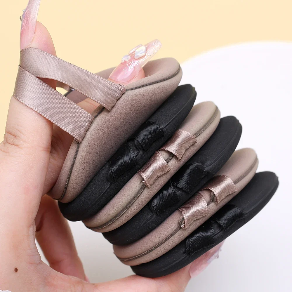 30Pcs Thickened Double Ribbon Wet Dry Dual-use Makeup Puff Black Skin Color Teardrop Shape Powder Puffs Foundation Cosmetic Tool 5