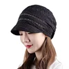Lace Breathable Short Brim Bonnets for Women Loose Crochet Women Baseball Cap Autumn Winter Foldable Earflap Hats 1