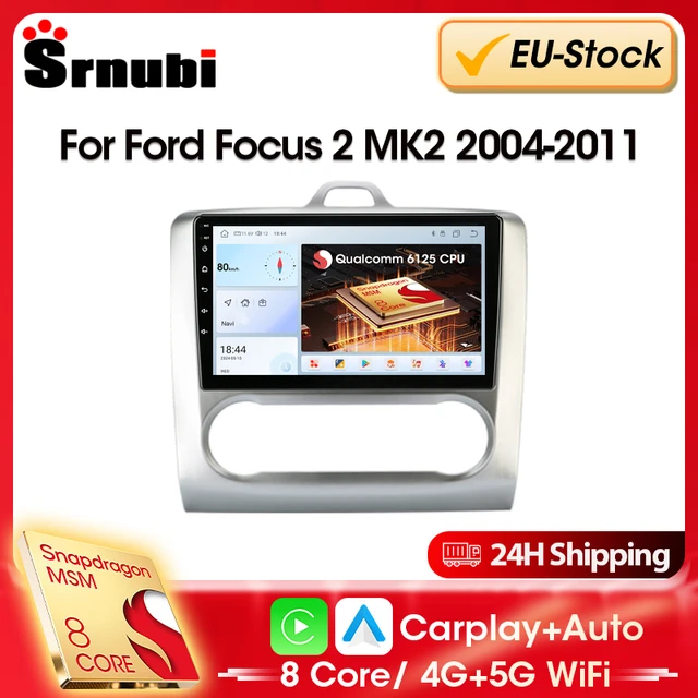 Autoradio Android 12 pour Ford Focus 2 3 Mk2/Mk3 2004 – 2011, Navigation Carplay, lecteur vidéo multimédia stéréo automatique, unité principale GPS 1