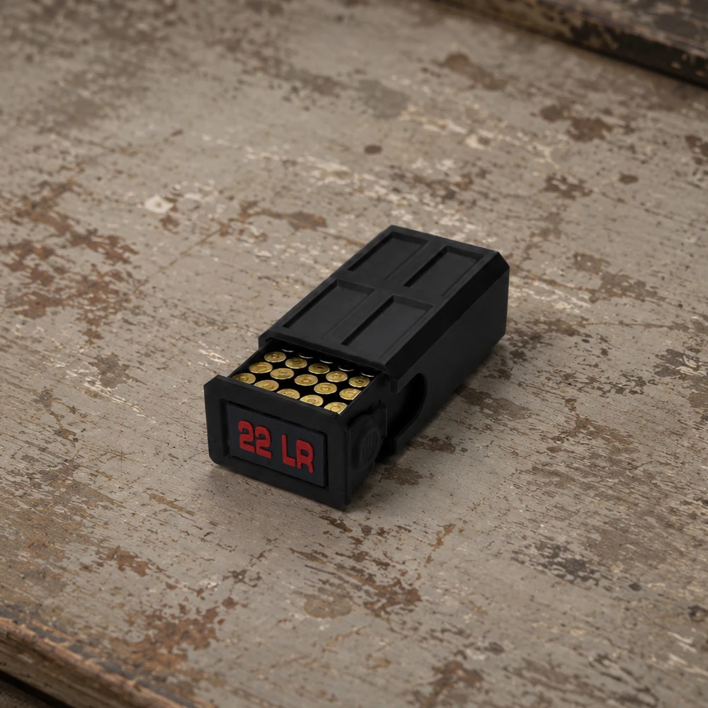 Compact Portable Ammunition Storage Box - 50-Round Capacity with Quick-Access Drawer