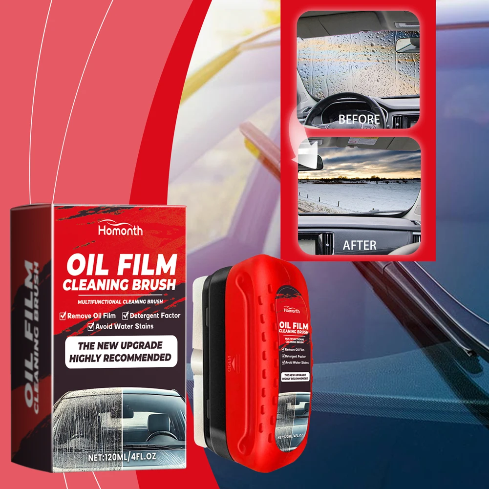 Powerful Car Windshield Cleaner Removes Dirt Car Window Glass Cleaner Auto Glass Sponge Cleaning Brush Oil Film Wipe