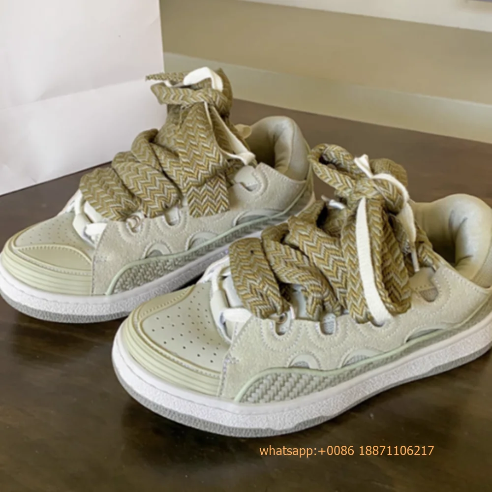 Mixed Color Thick Sole Sports Casual Shoes 2024 Summer New Round Toe Lace Up Street Fashion Sneakers Ladies Running Short Boots 5