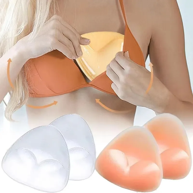 Silicone Push-Up Bra Inserts with Nipple Covers - Thicker Breast Pads