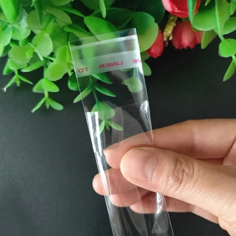 100Pcs Transparent Self-sealing Bag Jewelry Accessories Candy OPP Self-adhesive Packaging Resealable Gift Cookie Packaging
