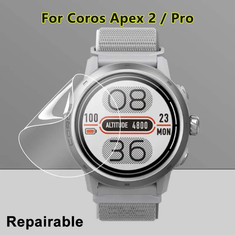 

Ultra Clear Slim Screen Protector For Coros Apex 2 / Pro GPS Smart Watch Soft TPU Repairable Hydrogel Film -Not Tempered Glass