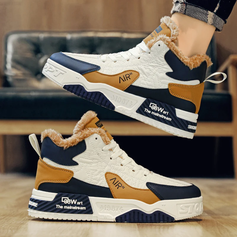 

Winter Snow Boots for Men Shoes Fur Warm Outdoor Casual Hiking Platform Designer Luxury Male High Top Fashion Tactical Sneakers