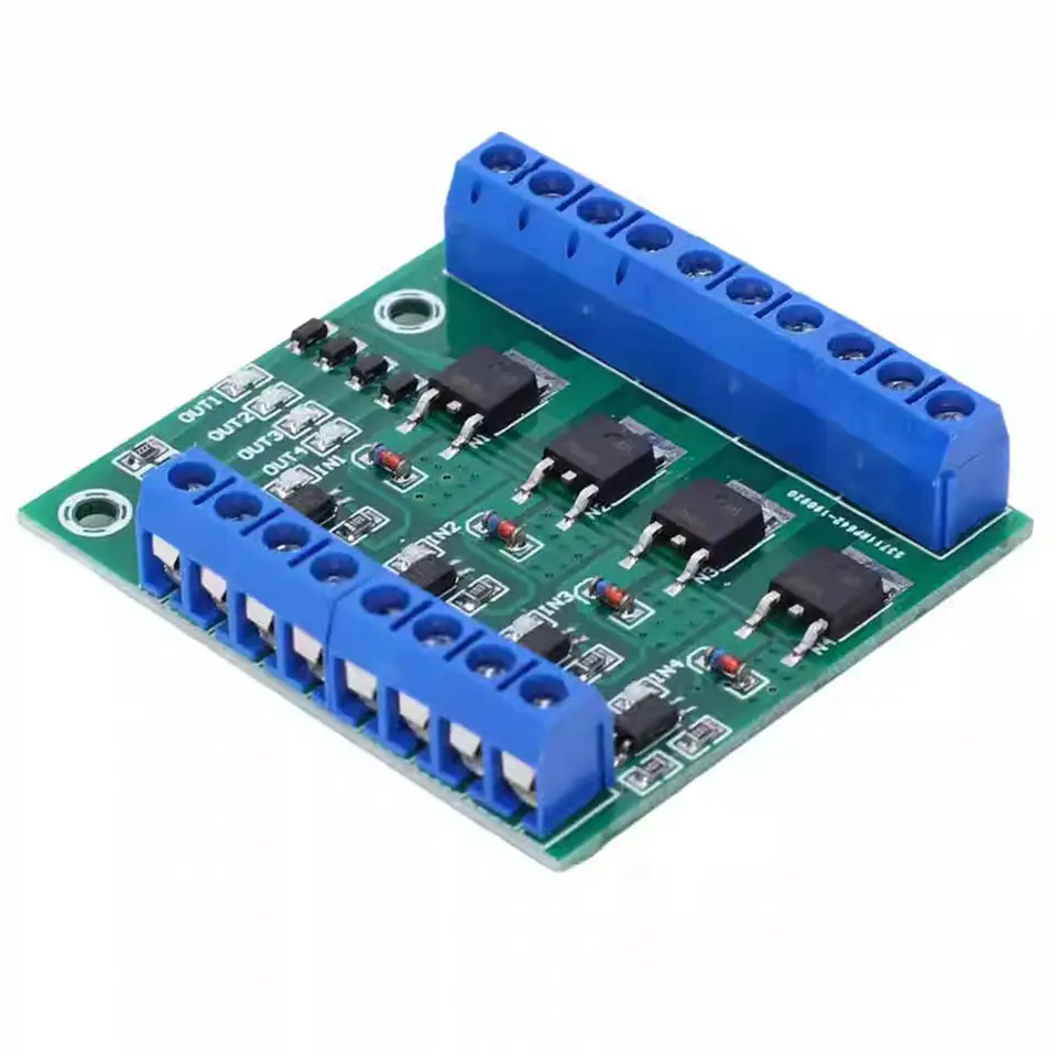 MOS FET 4 Channels Pulse Trigger Switch Controller PWM Input Steady For Motor LED 4 Way 4ch Diy Electronic Module image 4