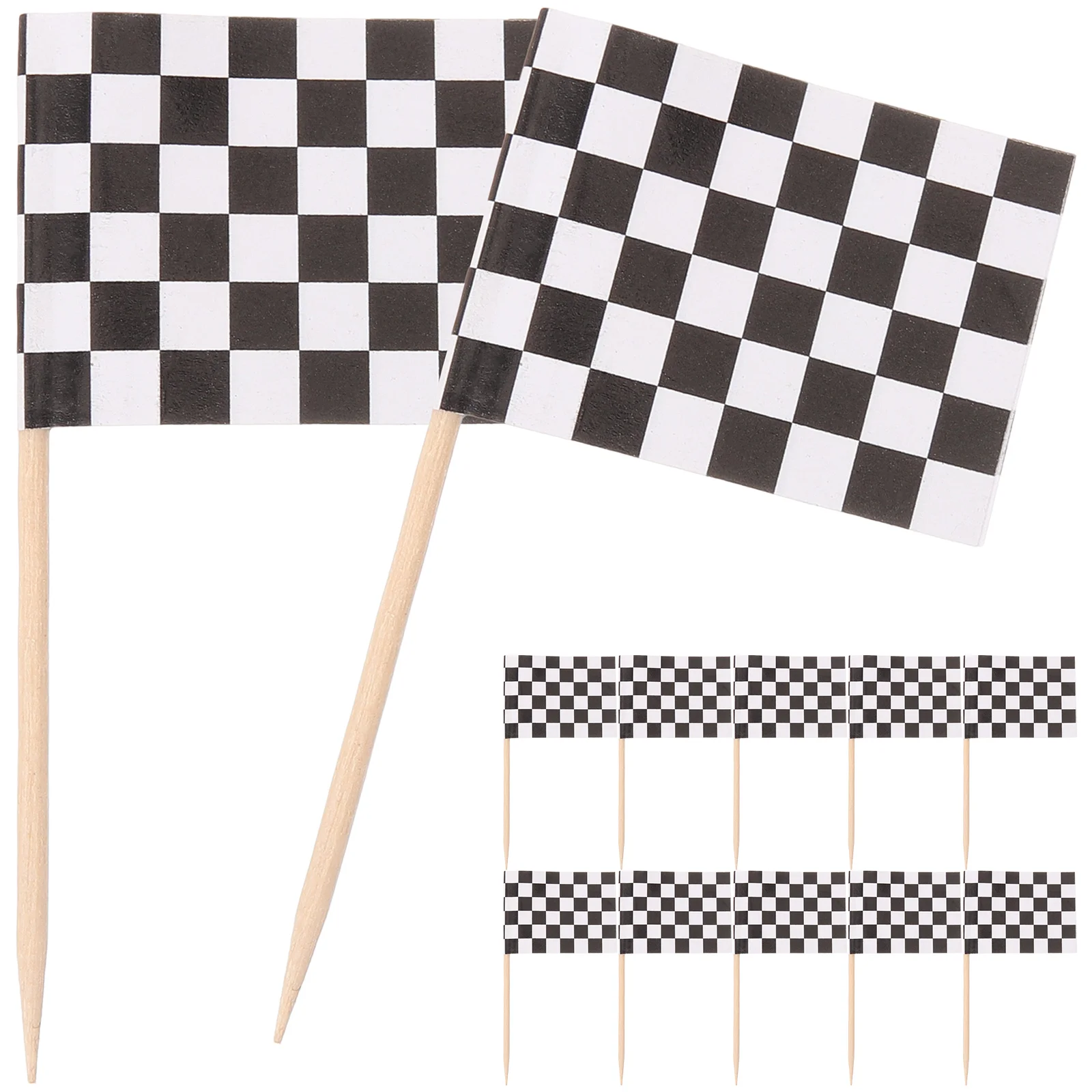 

Racing Flag Toothpicks Flag Picks Cocktail Appetizer Dessert Buffet Picks Fruit Sticks Party Decoration