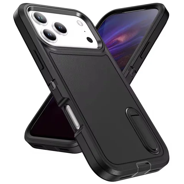 ตัวเลือกสินค้า เคสกันกระแทกไฮบริด 3in1 สำหรับ iPhone 17/16 Pro Max Plus วัสดุ PC แข็งแรง