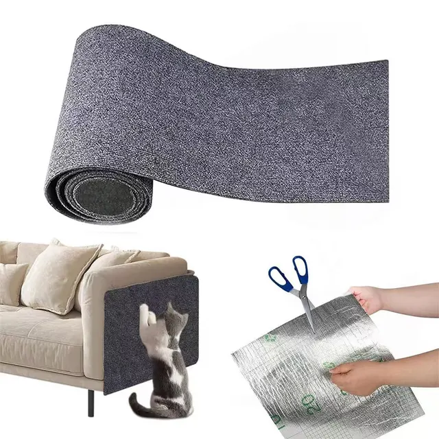 Tapis Auto-Adhésif pour Chat, Planche à Gratter, Anti-Rayure, Canapé Mural, Bricolage, Polymères, Accessoires 1