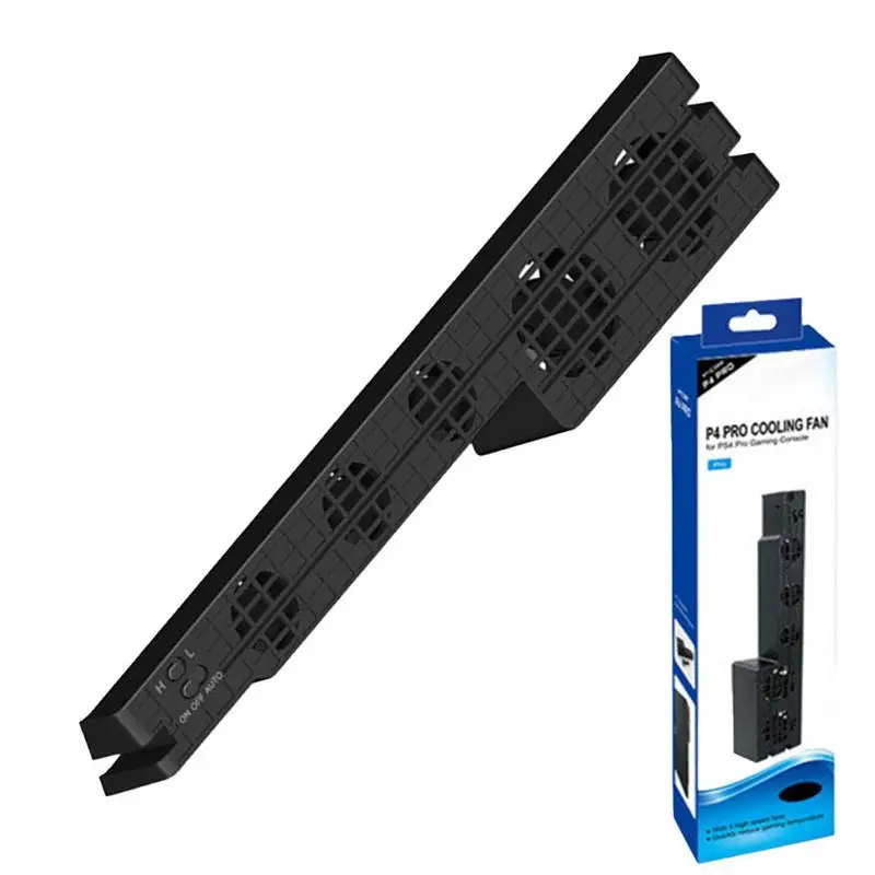 For PS4 Pro Cooler USB External 5-Fan Super Turbo Temperature Control Cooling Fan for Playstation 4 Pro Game Console