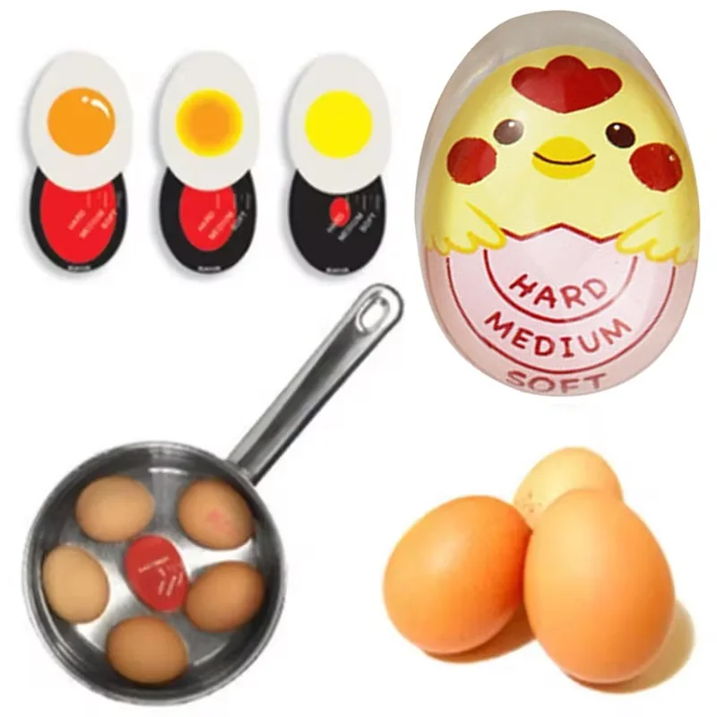 1-3pcs Egg Timer Kitchen Electronic Gadget Color Changing Yummy Soft Hard Boiled Eggs Cooking Timer Egg Boiling Alarm Tool egg timer