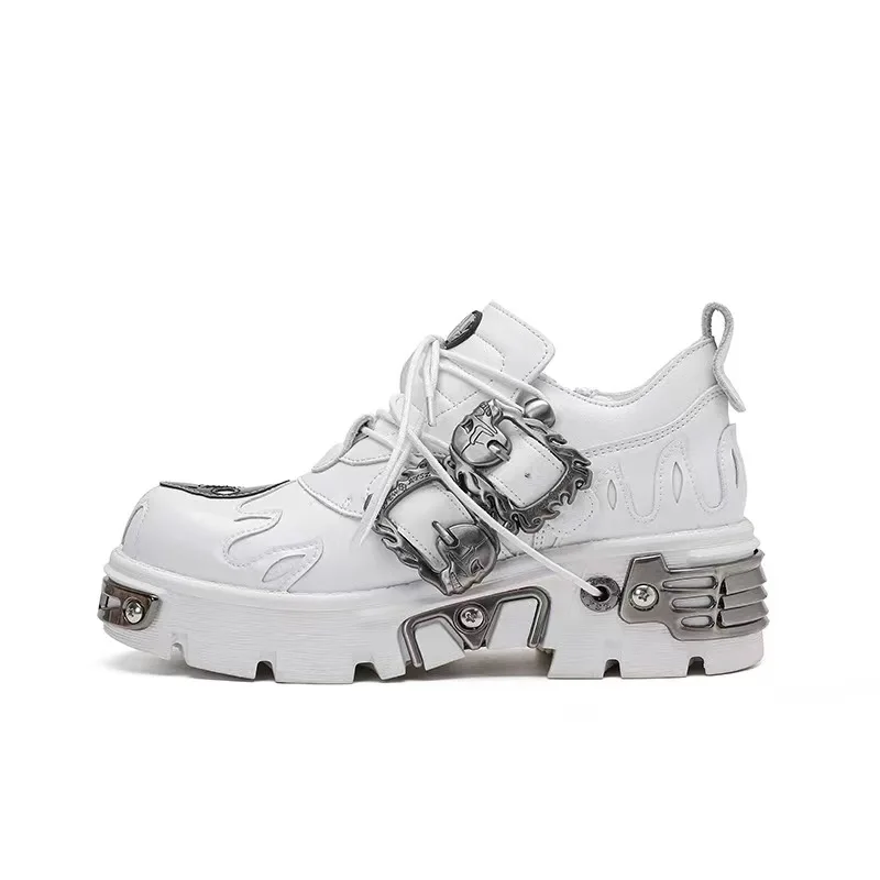 靴 new rock dress shoes punk leather shoes Amazon.com: New Rock Ladies PZ003-S4 Metallic Black Leather