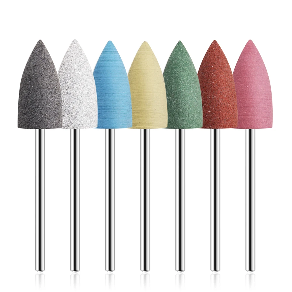 Rubber Nail Drill Bit Electric Nail Files Pedicure Manicure Milling Cutter Silicone Polishing Buffer Polisher Grinder Cuticle 6