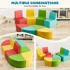 8 PCS Kids Sofa Set, Daycares Chairs for Toddlers Activities, Colorful Modular Flexible Seating Set for Home Preschool Playroom 3