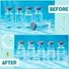 Small Vial Holder For Refrigerator 2 Pack Vial Bottle Wall Storage Racks 5 Slots Acrylic Fridge Bottle Shelf With 4 Double Sided 4