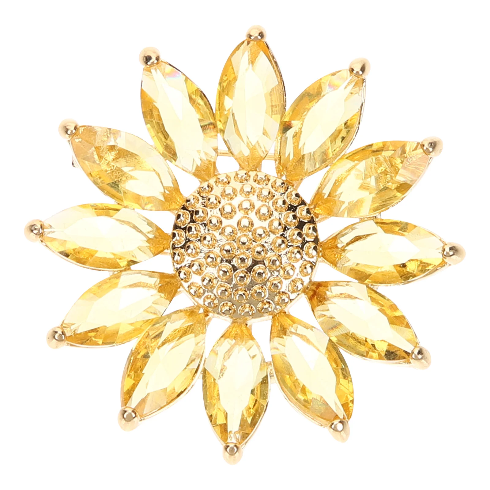 

Crystal Sunflower Corsage Miss Daisy Decor Clothing Brooch Alloy Pin for Backpacks