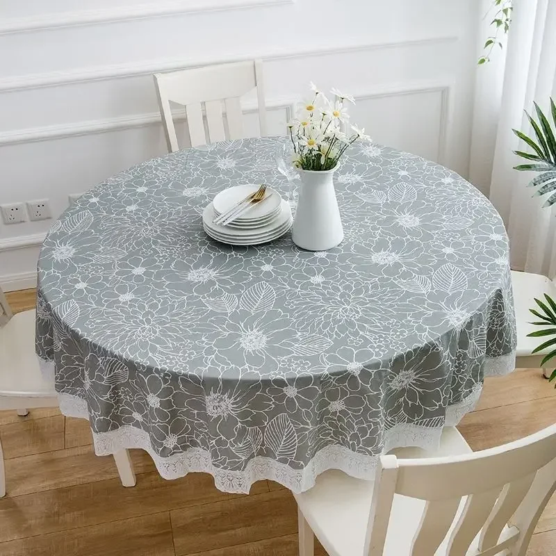 

Waterproof round deluxe dining table cloth 2024 yellow