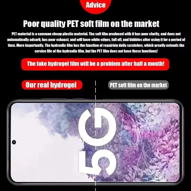 1-5 pezzi pellicola idrogel a copertura totale per Samsung A55 5G A54 A53 A52 A35 A34 A33 A32 A31 A25 A22 A14 A13 A05 A04 A03 protezioni schermo - immagine 3