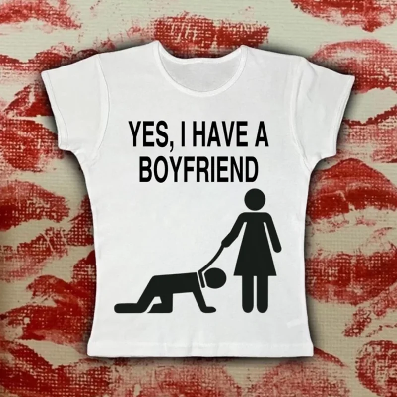 

Y2k Top Gothic Punk White Crop Women's Street Apparel Letter Print Cute Grunge T-shirt Vintage Emo Girls' Sexy Baby T-shirt Punk