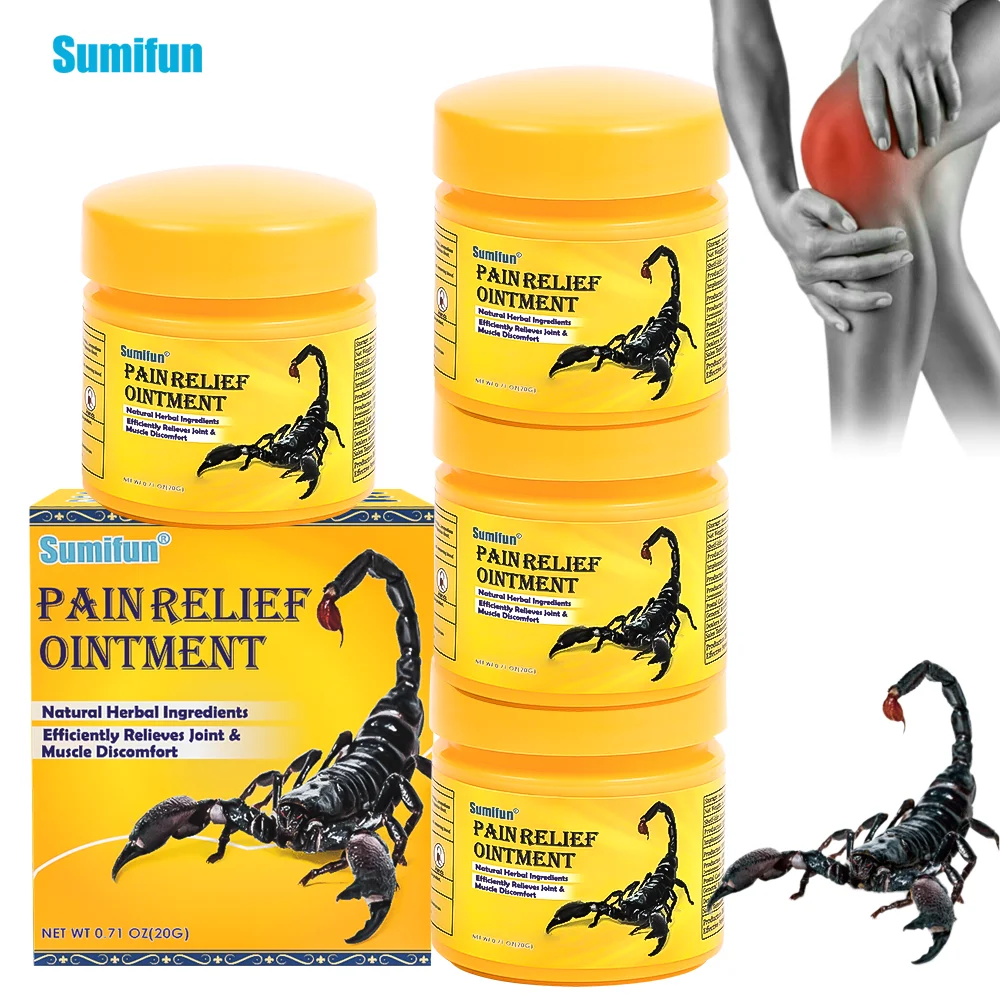Sumifun Scorpion Venom Pain Relief Ointment 1/2/3/5Pcs Knee Joints Muscle Ache Care Cream Rheumatoid Arthritis Analgesia Plaster,pain relief cream