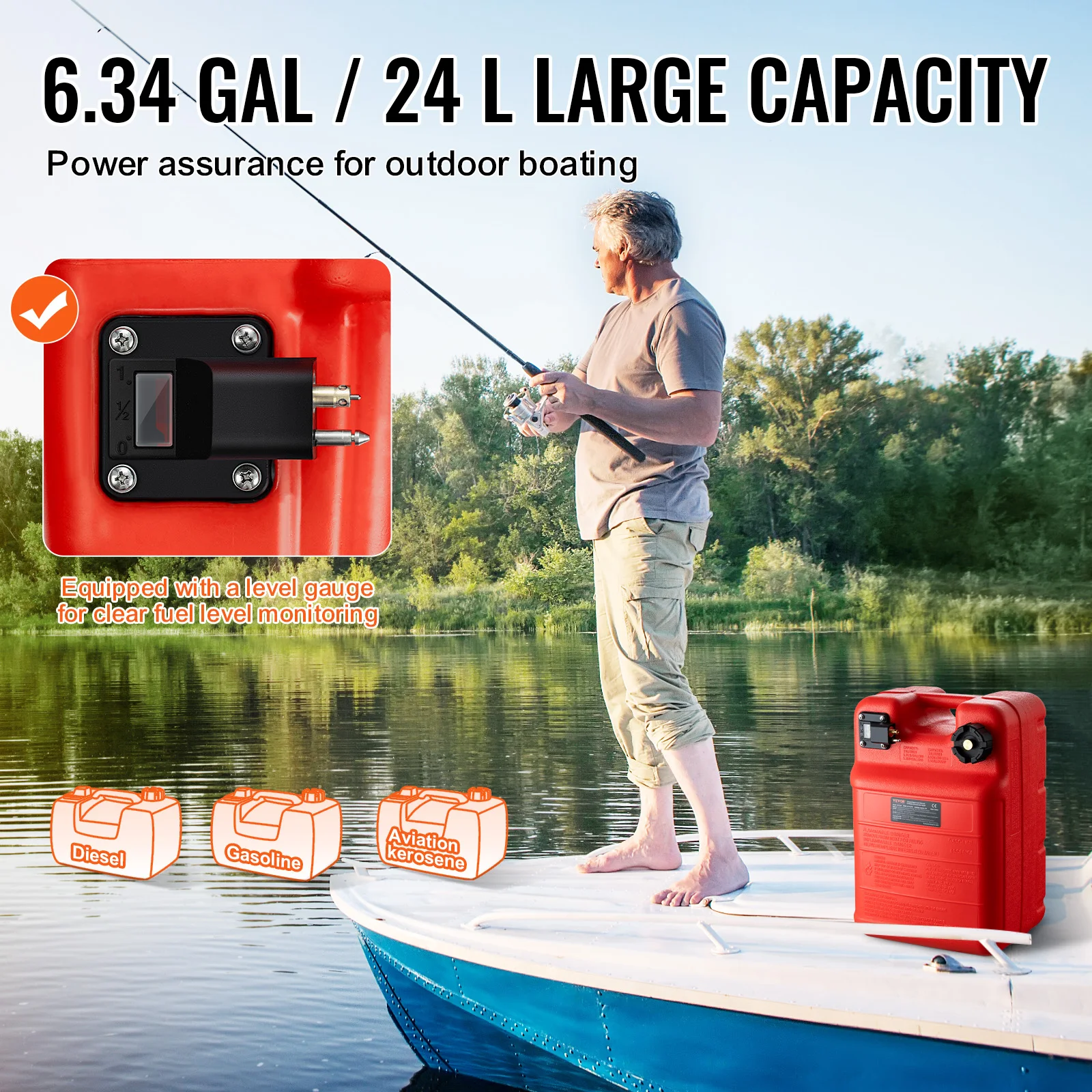 6Gal/24L Fuel Tank Petrol Cans Car Jerry Can with Hose Motorcycle Gas Can Gasoline Oil Container for BMW Atv SUV Yacht petrol can,motorcycle fuel container