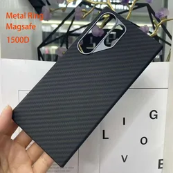 Ultra-Durable Magnetic Carbon Fiber Phone Case with MagSafe - Premium Protection with Sleek Aramid Design for Aramid (Metal 1500D V)