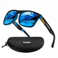 Kawasaki – lunettes de soleil polarisées carrées vintage pour hommes et femmes, marque de luxe, de créateur, pour la conduite, la pêche, UV400 3