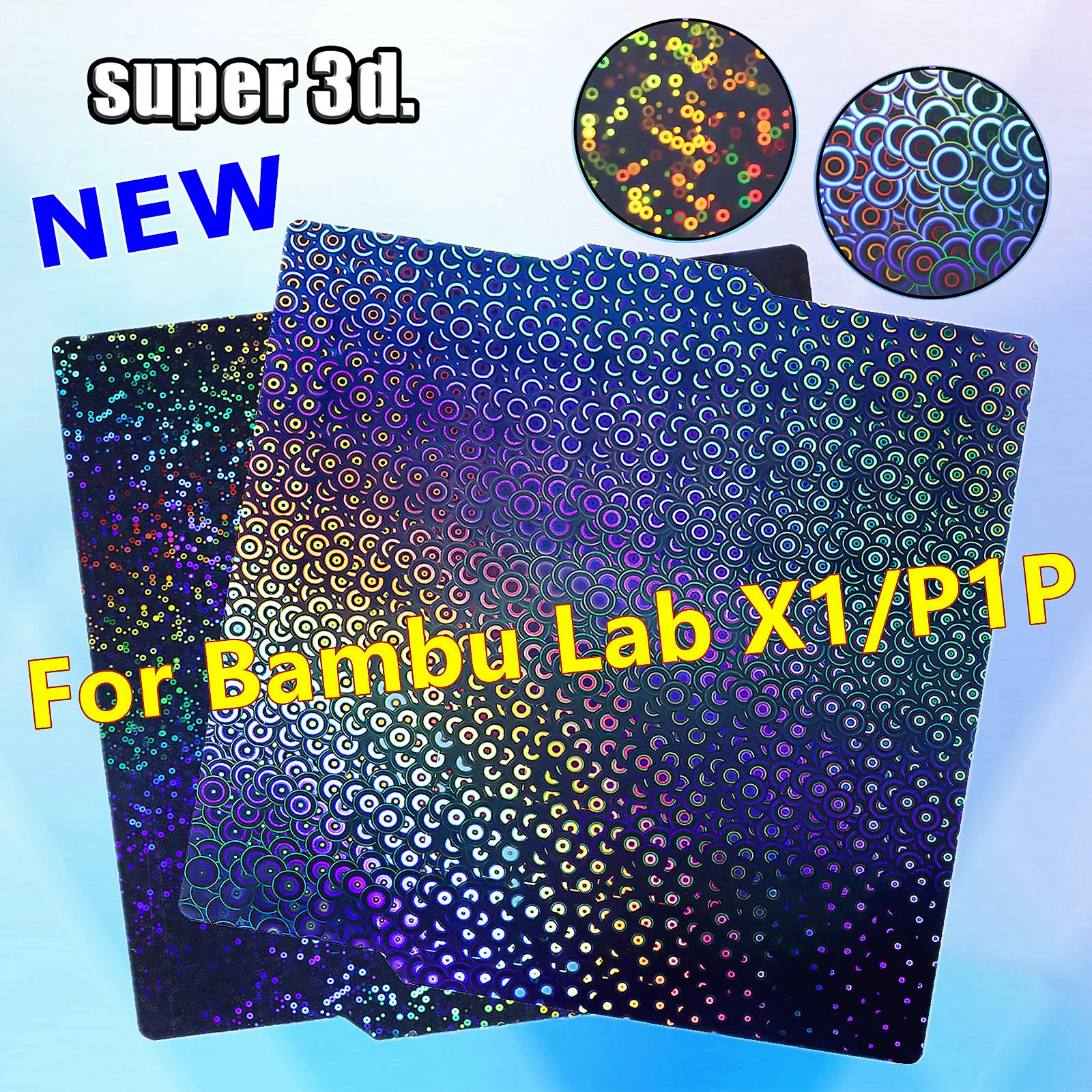 P1P Plate Upgrade X1C Pei Sheet Build Plate Caleidoscopio Liscio Per Bambu Lab X1 Carbon P1S Lamiera Di Acciaio Per Molle Peo Pet Heatbed