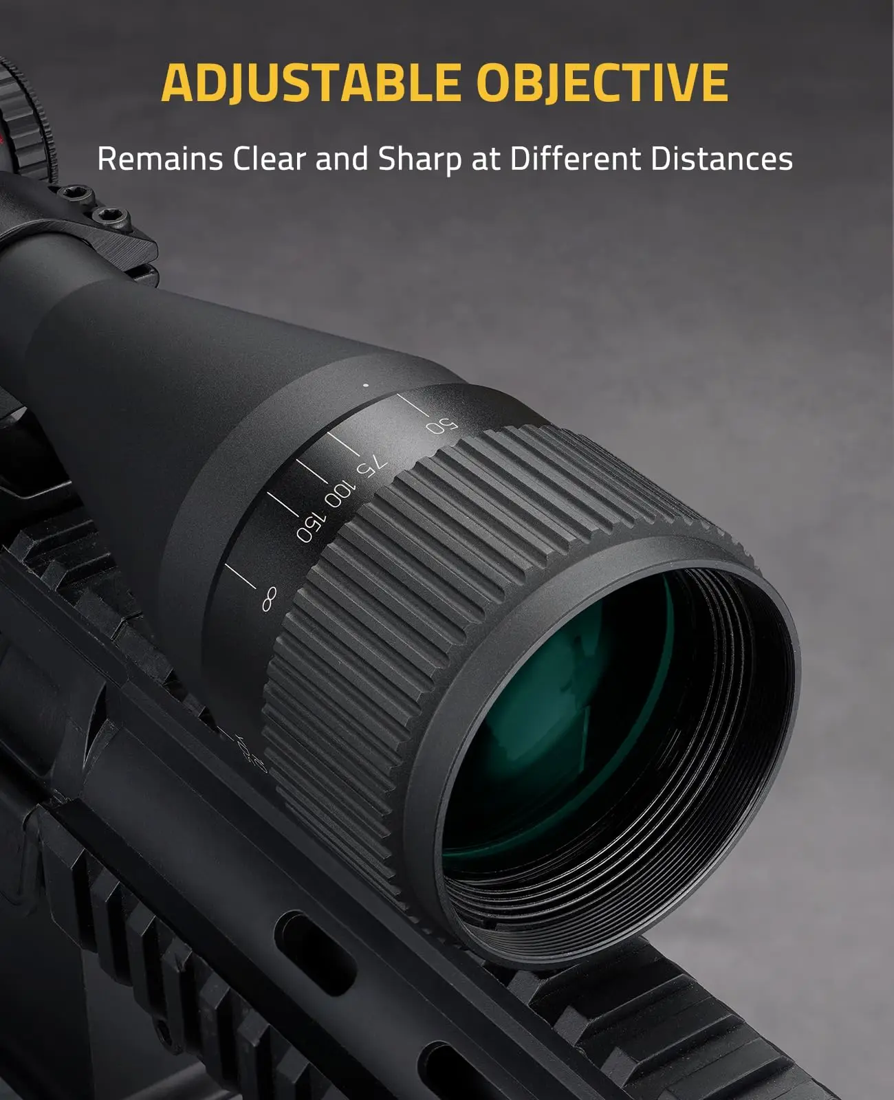 MidTen EagleFeather AO Rifle Scope Medium Long Range Scope with Red/Green Illuminated Mil-dot Reticle Front Parallax 1 inch Tube