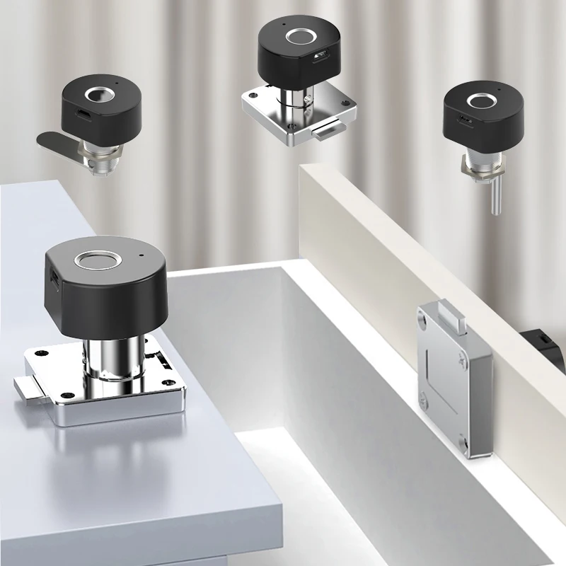 Zinc Alloy Smart Fingerprint Lock Drawer Lock Wardrobe Lock