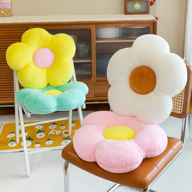 Daisy Flower Plush Seat Cushion