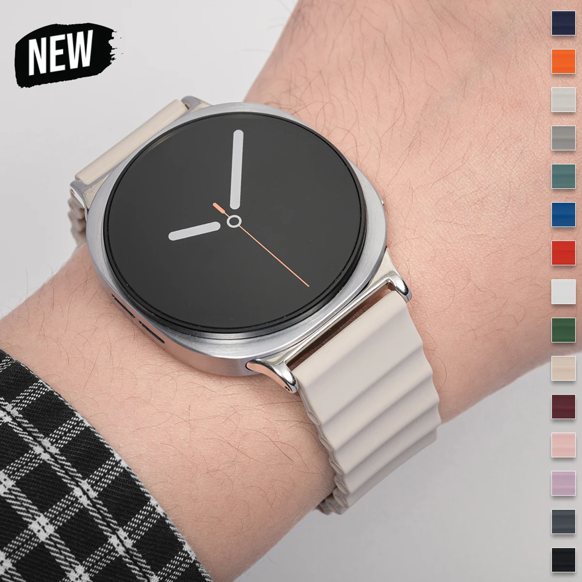 Silicone Magnetic Smartwatch Strap - Universal Fit Bracelet