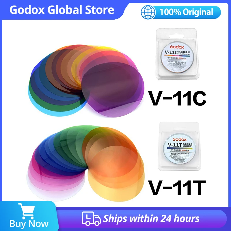 Color Filters for AK-R16 or AK-R1 Compatible Godox V1 Series Speedlite Flash Godox V-11C V11C or V-11T V11T