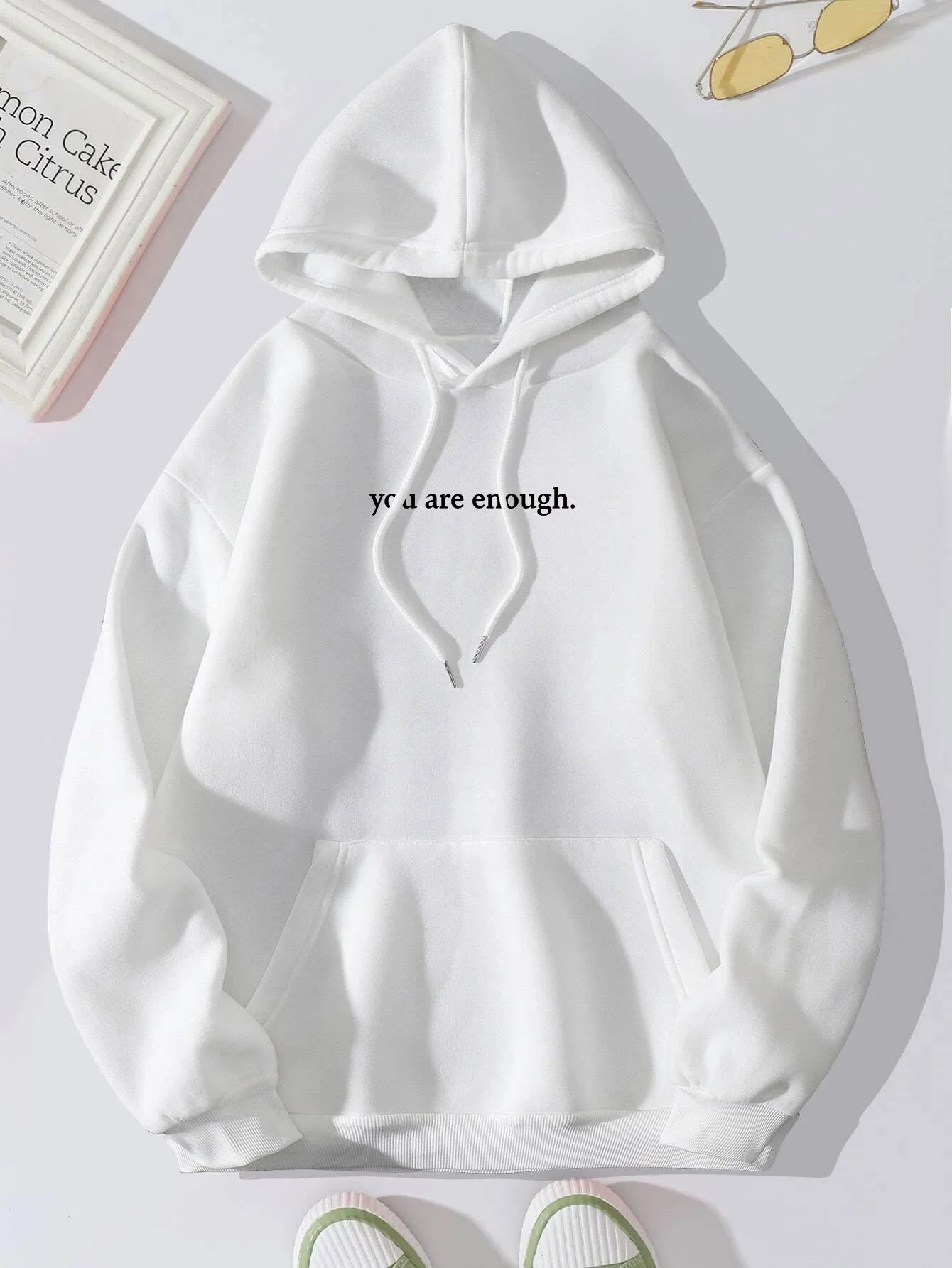 

Women Hoodies Fashion Stitch Sweatshirts Plush Sweat Plain Letter Printed Kangaroo Pocket Drawstring Printed Hoodie Clothing