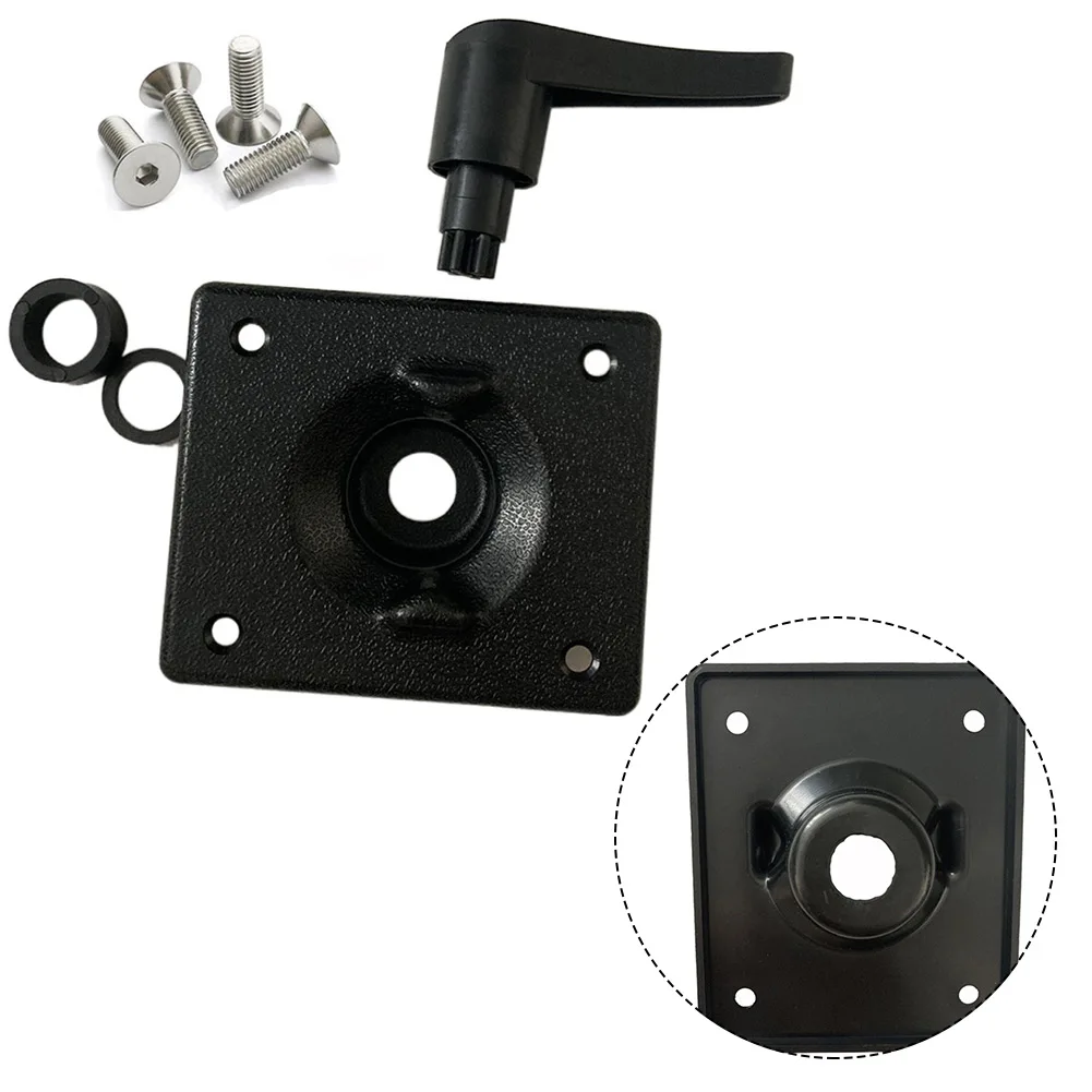 Kayak Canoe Rudder Accessories Boat Rudder Control Parts Kit Handle Square Base J-hook Boat Deck Hanging Buckle Accessories