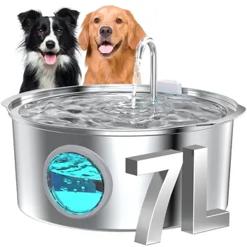 7L Stainless Steel Pet Water Fountain 1