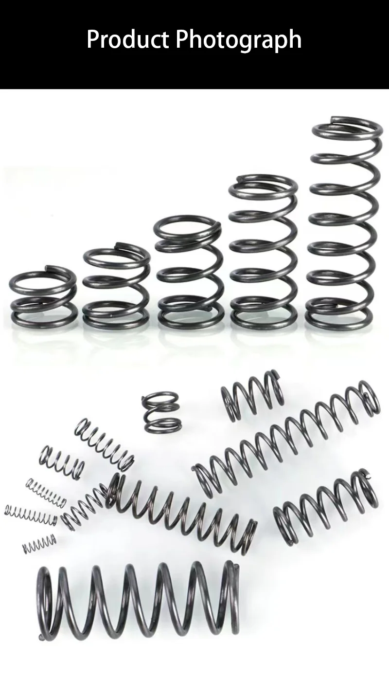 Drahtdurchmesser 1,6 mm, 65MN Federstahl, kleine und mittelgroße, verlängerte Druckfeder, Außendurchmesser 9 mm/10 mm bis 25 mm, 5 Stück – Detail 3