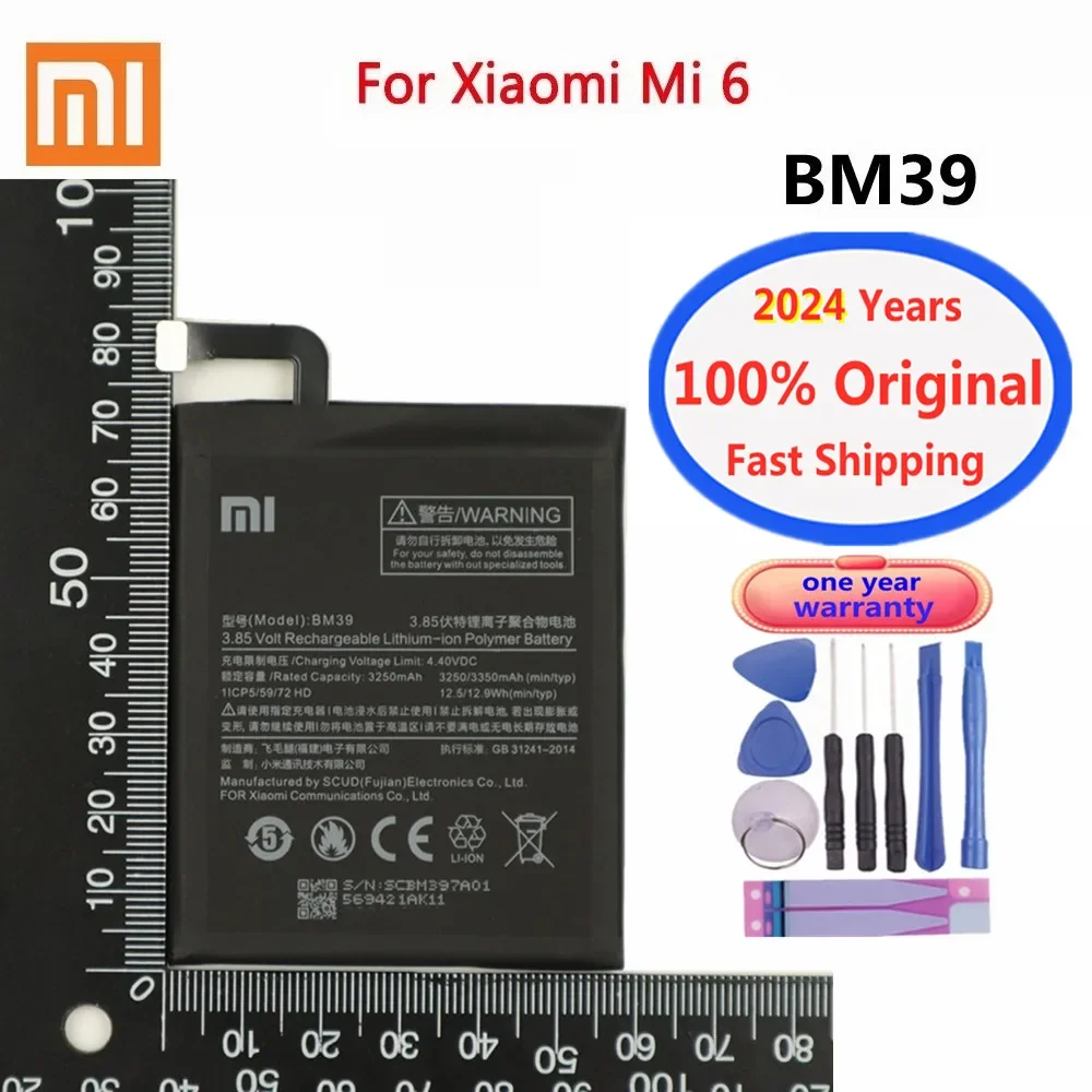 

2024 год новый оригинальный аккумулятор Xiao mi для Xiaomi 6 Mi 6 Mi6 3250 мАч BM39 Высококачественный аккумулятор для телефона аккумулятор быстрая доставка