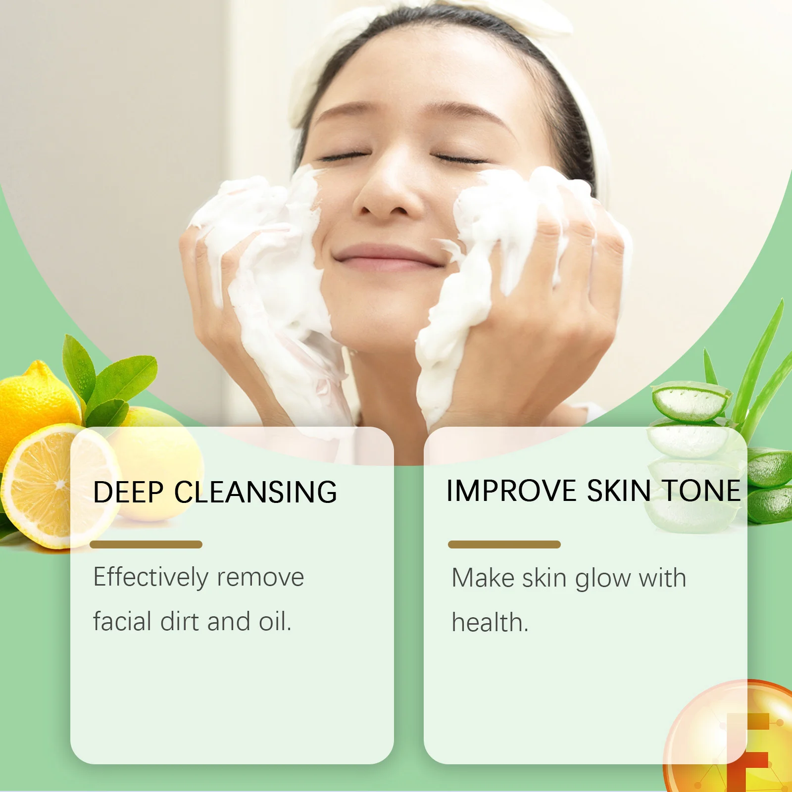 West&Month Facial Cleanser Foam Brightening Moisturizing Oil Control Soothing Acne Remover Massasge Cleansing Face Wash Mossee 6