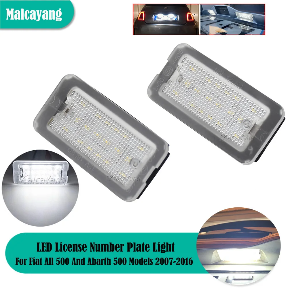 

Для Fiat Abarth 500 595 500C 595C 695 695C 312 S3 S4 2007-2016 автомобильные аксессуары 2 шт. Новые фонари для номерного знака