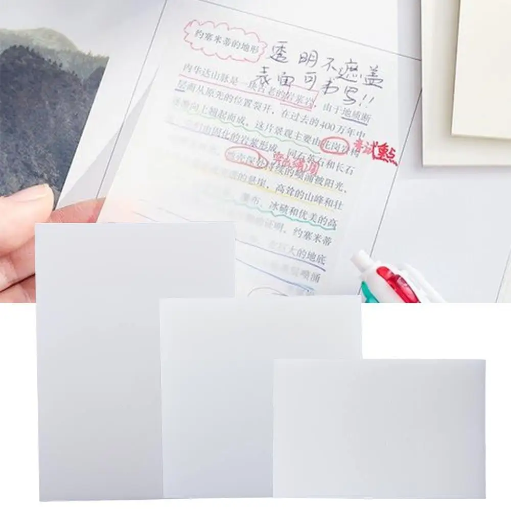 

Creative Notepad Stationery Sticker Self Adhesive Planner Sticker Transparent Sticky Notes PET Memo Pad Daily To Do List