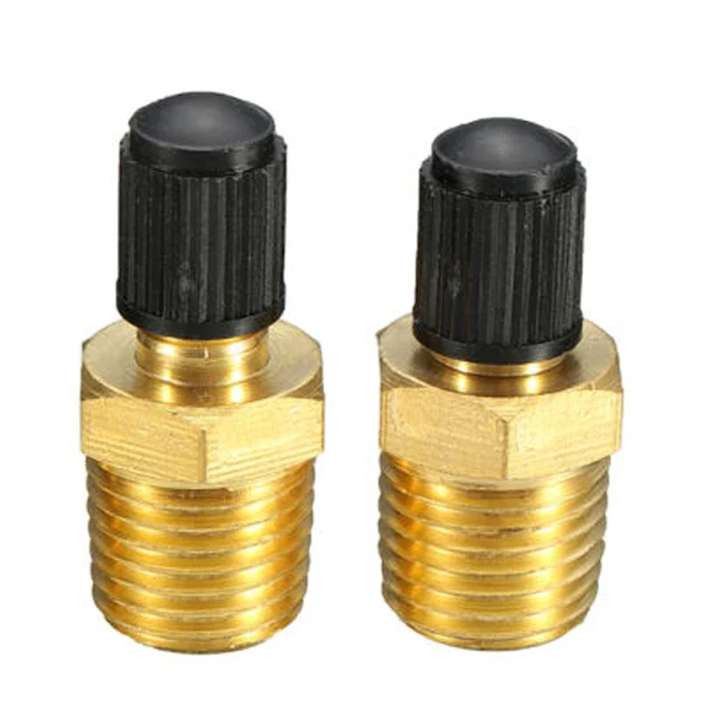 

New 1/4 Inch NPT Solid Nickel Plated Brass Air-Compressor Tank-Fill Valve 6.35mm Male NPT Standard Thread Core Rated To 2g00psi